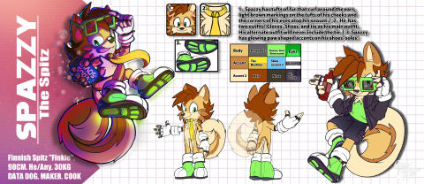 Sonic style ref sheet