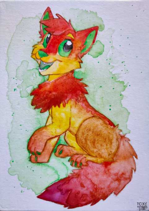 Tabascoyote watercolor painting
